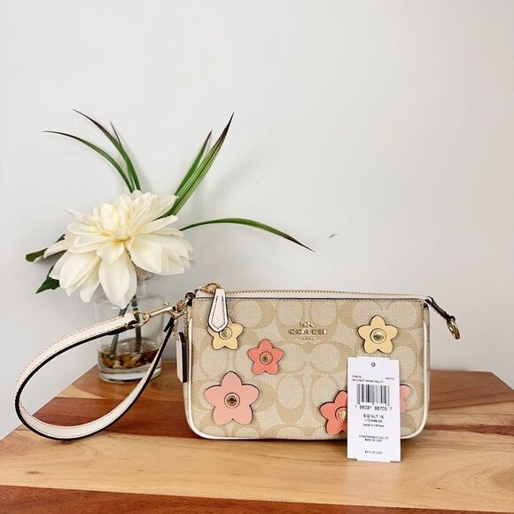 NWT Coach Nolita 19 In‎ Signature Canvas With Floral Appliquéd - Picture 6 of 8